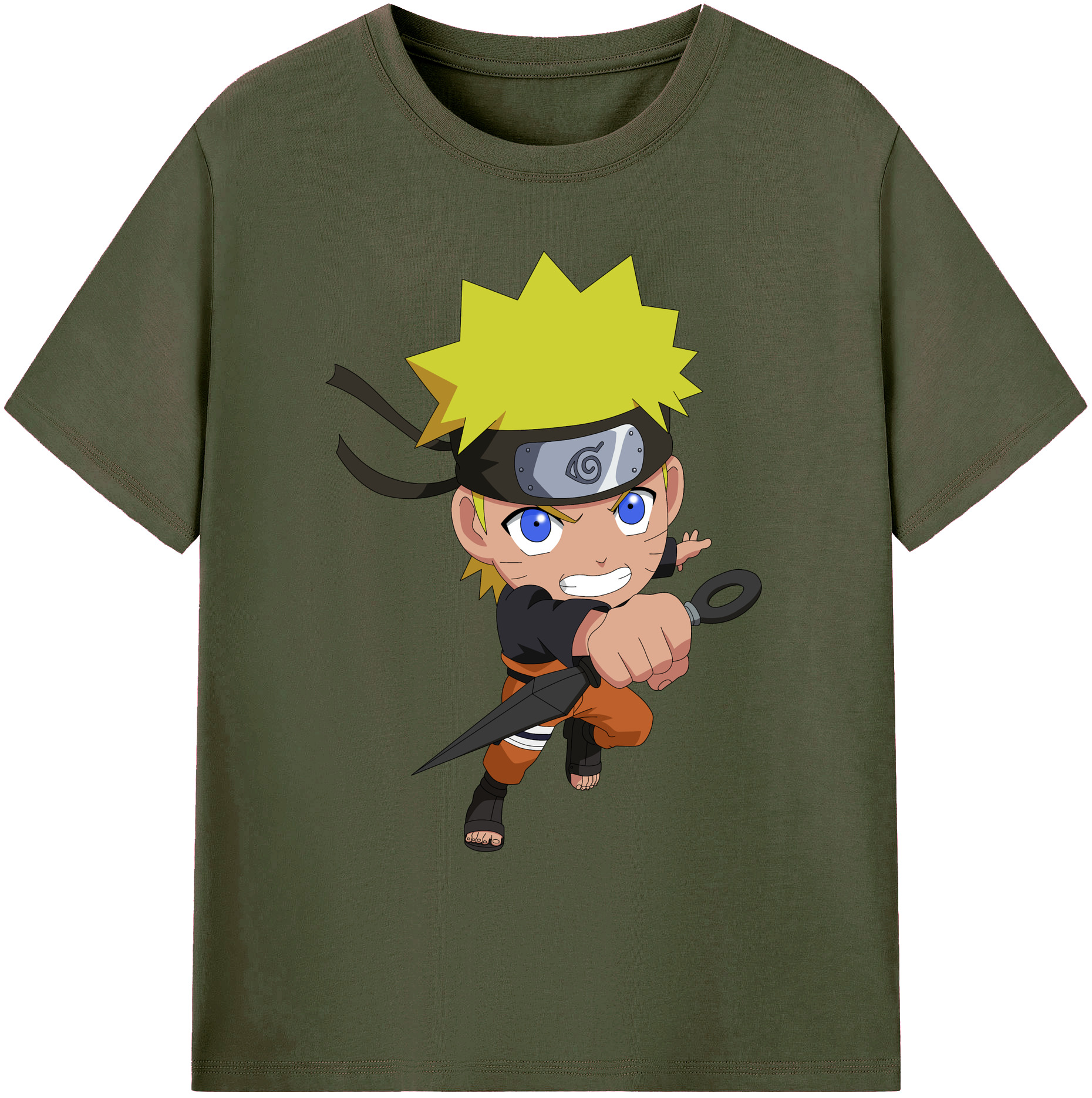 （画像用） NARUTO -ナルト- うずまき ナルト Uzumaki Naruto 綿100％ メンズ半袖Tシャツ｜肌触りやわらか＆通気性